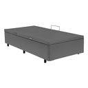 Ver imagem 1 de Cama Box Solteiro Baú Suede Cinza – 88x188x35