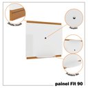 Ver imagem 7 de Painel para Tv até 40 Polegadas Fit 90cm - Vianossa - Branco e Cedro