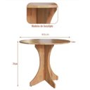 Ver imagem 3 de Mesa de Jantar Redonda Madeira Maciça 80cm Geovani Amêndoa Mjr80