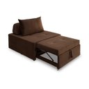 Ver imagem 1 de 4 em 1 Poltrona, Puff, Chaise e Cama Ares Marrom Estofama