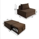 Ver imagem 6 de 4 em 1 Poltrona, Puff, Chaise e Cama Ares Marrom Estofama