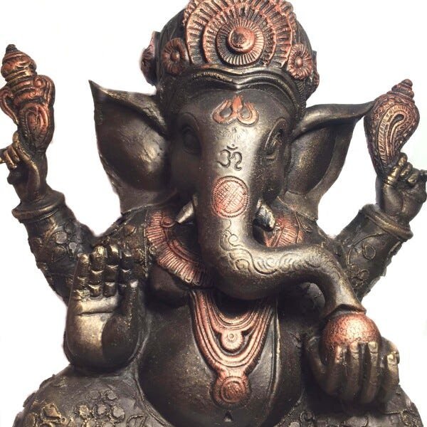 Estátua de Ganesha Grande Bronze 30cm - 3