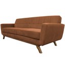 Ver imagem 7 de Sofá 03 Lugares 210cm Miami Base Madeira Veludo Camel - Nexta Casa