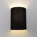 Ver imagem 2 de Arandela Meia Cana Retro Vivare Md-2003 Cúpula em Tecido 25/18x10cm - Bivolt - Preto - 110V/220V