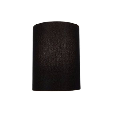 Arandela Meia Cana Retro Vivare Md-2003 Cúpula em Tecido 25/18x10cm - Bivolt - Preto - 110V/220V