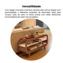 Ver mais imagens de Conjunto 3 Peças Sala de Estar Mesa de Centro Vivladi e Mesa de Apoio e Rack Theo