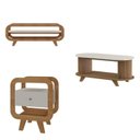 Ver imagem 2 de Conjunto 3 Peças Sala de Estar Mesa de Centro Vivladi e Mesa de Apoio e Rack Theo