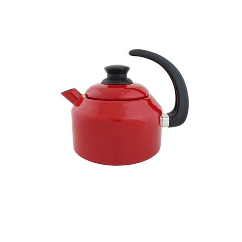 Chaleira Classica Aço e Esmaltada Vermelha - Agata 1.5 Litros Ewel