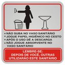 Ver imagem 1 de Placa de Alumínio Auto-Adesiva 12x12cm Educativa Sanitario Feminino - 900 AE - SINALIZE PLACA 12X12