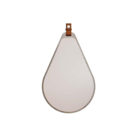 Espelho de Quarto Gota 50x76cm Cimento - Mgm