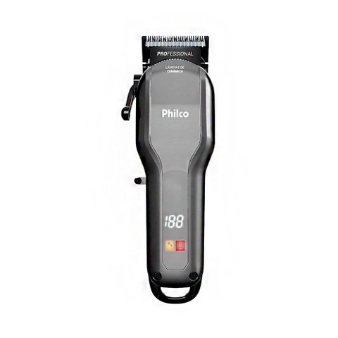 Cortador de Cabelos Philco Pcr07 sem Fio com 8 Acessórios Cinza / Cromado Bivolt
