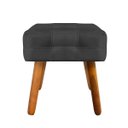 Ver imagem 3 de Puff Elisa Suede Preto Pés Palito