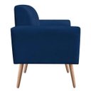 Ver imagem 4 de Poltrona Viena Gomada Suede Azul Marinho Pés Palito - D'Rossi