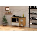 Ver imagem 1 de Balcão Armário para Cooktop Co com Nicho para Forno Cor Ipê / Off White