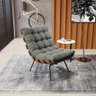 Poltrona Costela Suede Grafite - 2