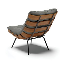 Poltrona Costela Suede Grafite - 5