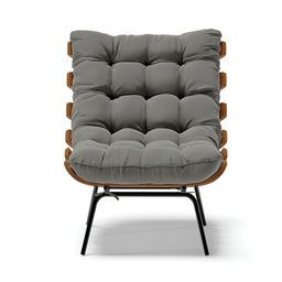Poltrona Costela Suede Grafite - 3