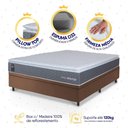 Ver imagem 4 de Conjunto Box Baú Marrom Argel Cinza Espuma D33 Casal 138x188x74 - King House