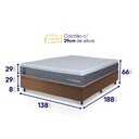 Ver imagem 3 de Conjunto Box Baú Marrom Argel Cinza Espuma D33 Casal 138x188x74 - King House