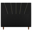 Ver imagem 3 de Cabeceira Cama Box Casal Dallas 140cm Sintético Preto - Desk Design