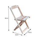 Ver imagem 4 de Jogo de Mesa de Madeira 70x70 com 4 Cadeiras Crua