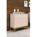 Ver imagem 2 de Cômoda Gaveteiro Classic New Rosa Fosco com Madeira - Reller