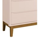 Ver imagem 3 de Cômoda Gaveteiro Classic New Rosa Fosco com Madeira - Reller