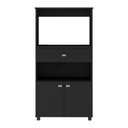 Ver imagem 4 de Balcão Multimóveis Multiuso Forno e Microondas Branco Ref. 4060g 2 Portas e 1 Gaveta - Preto Preto
