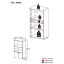 Ver imagem 7 de Balcão Multimóveis Multiuso Forno e Microondas Branco Ref. 4060g 2 Portas e 1 Gaveta - Preto Preto