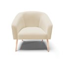 Ver imagem 3 de Poltrona Berlim Corano Nozes com Linho Bege A19 Pés Palito Natural - D'Rossi