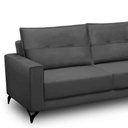 Ver imagem 5 de Sofá 4 Lugares com Chaise Direito 285cm Soreh F05 Veludo Grafite - Mpozenato