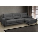 Ver imagem 2 de Sofá 4 Lugares com Chaise Direito 285cm Soreh F05 Veludo Grafite - Mpozenato
