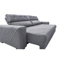 Ver imagem 4 de Sofá Retrátil e Reclinável 2,35m Molas Ensacadas Cama inBox Style Thermo Gel Linho Cinza Claro
