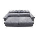 Ver imagem 5 de Sofá Retrátil e Reclinável 2,35m Molas Ensacadas Cama inBox Style Thermo Gel Linho Cinza Claro