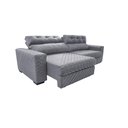 Ver mais imagens de Sofá Retrátil e Reclinável 2,35m Molas Ensacadas Cama inBox Style Thermo Gel Linho Cinza Claro