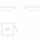 Ver imagem 3 de Cuba Slim Branco Embutir Quadrada Mesa 40cm - Deca Deca Loucas