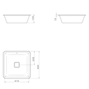 Ver imagem 3 de Cuba Slim Branco Embutir Quadrada Mesa 40cm - Deca Deca Loucas