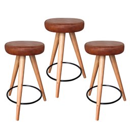 Kit 3 Banqueta Banco Pé Palito Média Cozinha Bar Balcão 60cm - 1