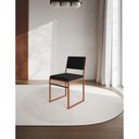 Ver imagem 3 de Kit 2 Cadeiras de Jantar Industrial Isa Assento Estofado Veludo Preto Base Cobre Preto