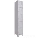 Ver imagem 1 de Armário Roupeiro de Aço 5 Portas para Vestiário Academia Locker Cinza