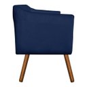 Ver imagem 4 de Sofá Retrô Namoradeira Júlia 2 Lugares Suede Azul Marinho - D'Rossi