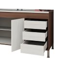 Ver imagem 5 de Gabinete Cozinha Multiuso 3 Portas e 3 Gavetas 144cm Armário:Branco/Legno