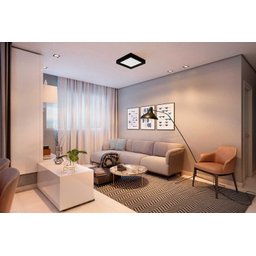 Painel Led Sobrepor Recuado 24w Preto 3000k Preto Nordecor Kais - 2