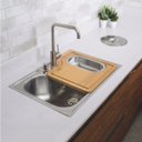 Ver imagem 2 de Cuba de Sobrepor para Cozinha Aço Inox Tramontina 68cmx50cm com Acessórios