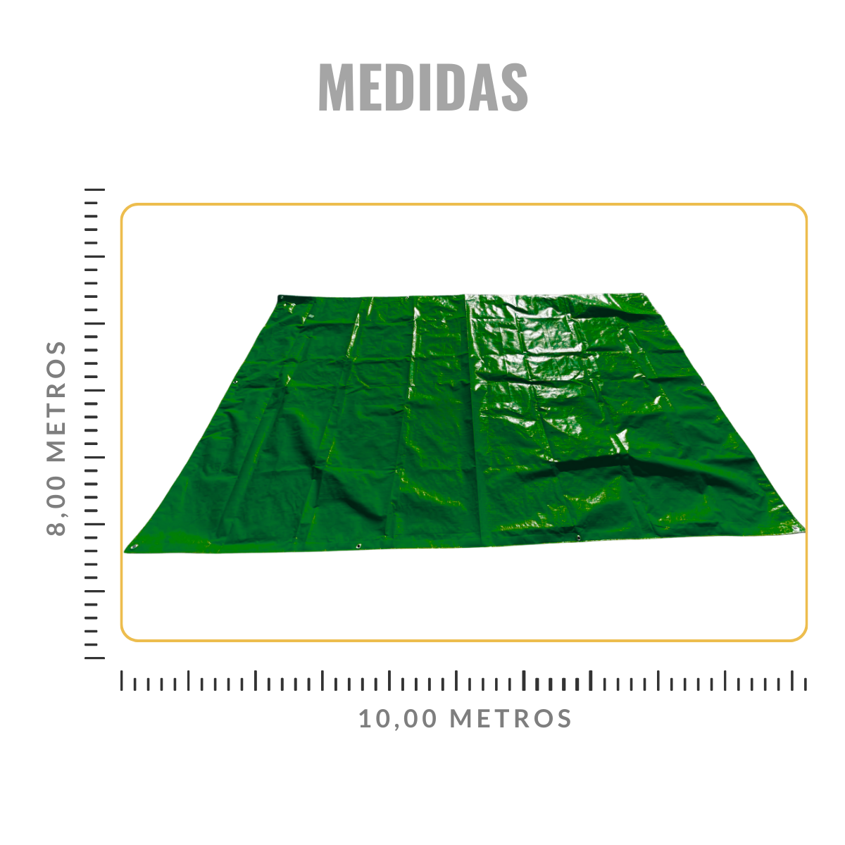 Lona Impermeável para Cobertura Verde 10x8m 330 Micras - 2