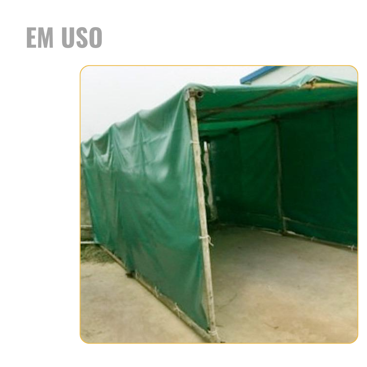 Lona Impermeável para Cobertura Verde 10x8m 330 Micras - 5