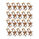 Ver imagem 1 de Kit 20 Cadeiras de Madeira Dobravel Mel
