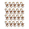 Kit 20 Cadeiras de Madeira Dobravel Mel - 1