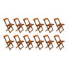 Kit 12 Cadeiras de Madeira Dobravel Mel - 1