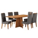 Ver imagem 2 de Sala de Jantar Talento com 6 Cadeiras Iza Mel Cinza C.g